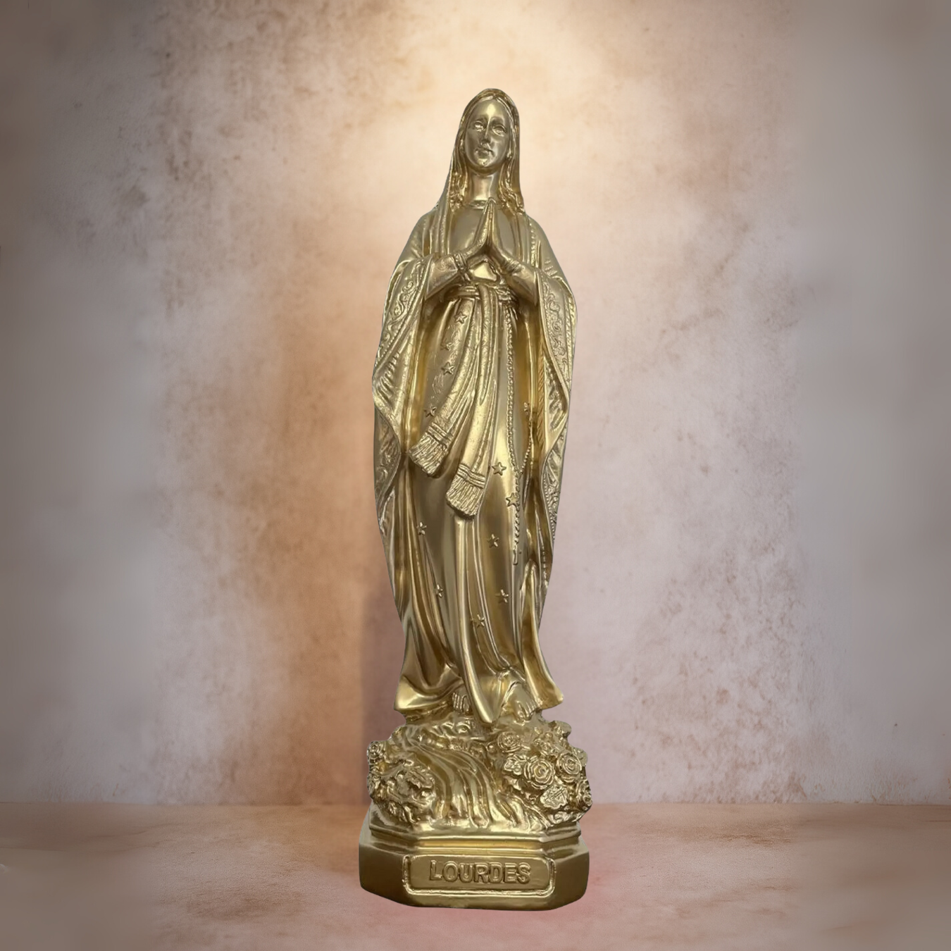 Statuette Vierge Marie dorée| Bonté