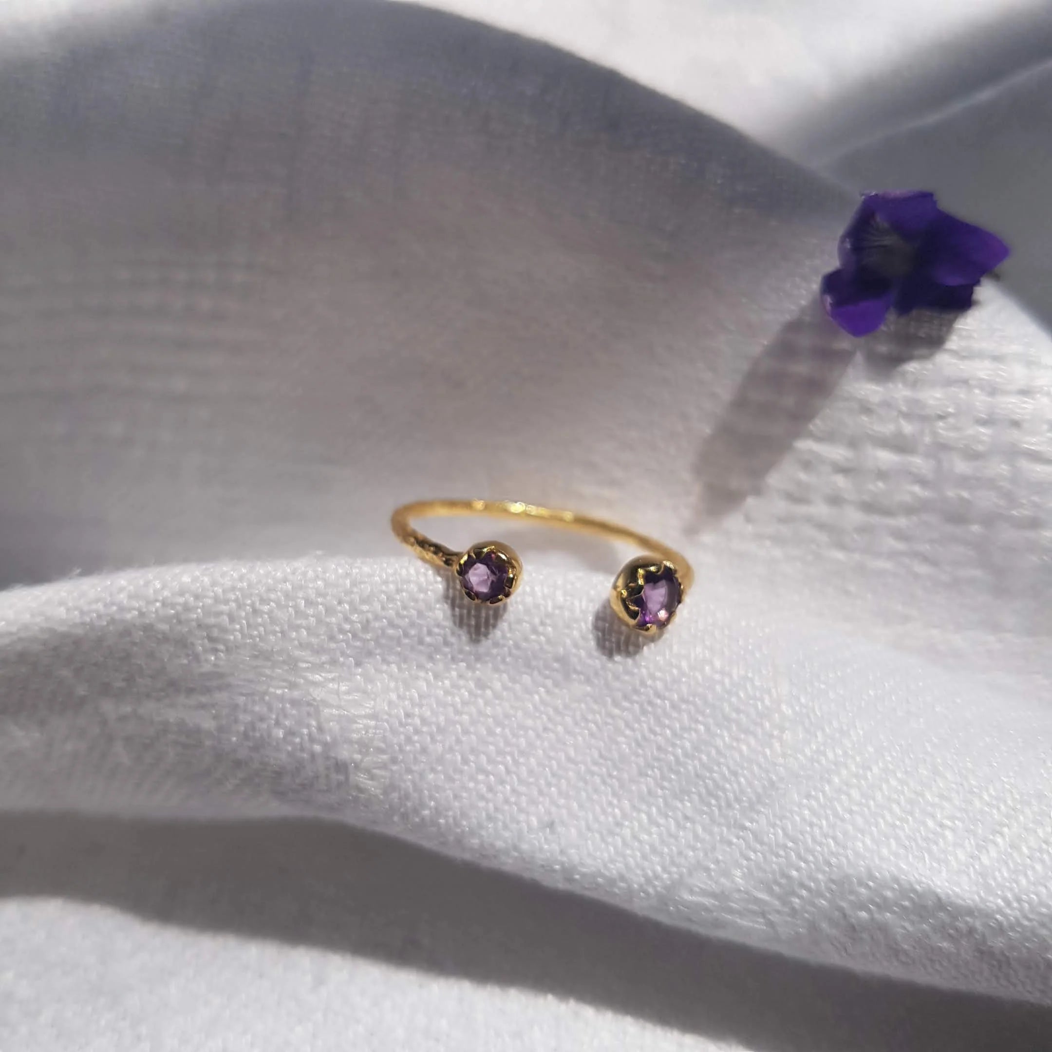 Bague DAENERY – Améthyste, éveil & sérénité