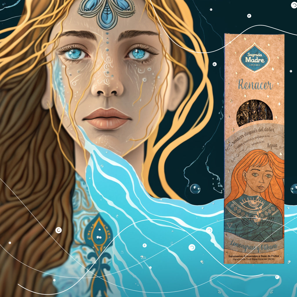 🌊 Encens des 5 Éléments – EAU | Renaissance – Cancer, Scorpion, Poissons