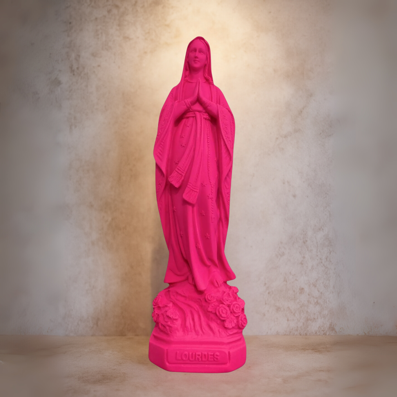 Statuette Vierge Marie fuchsia | Joie