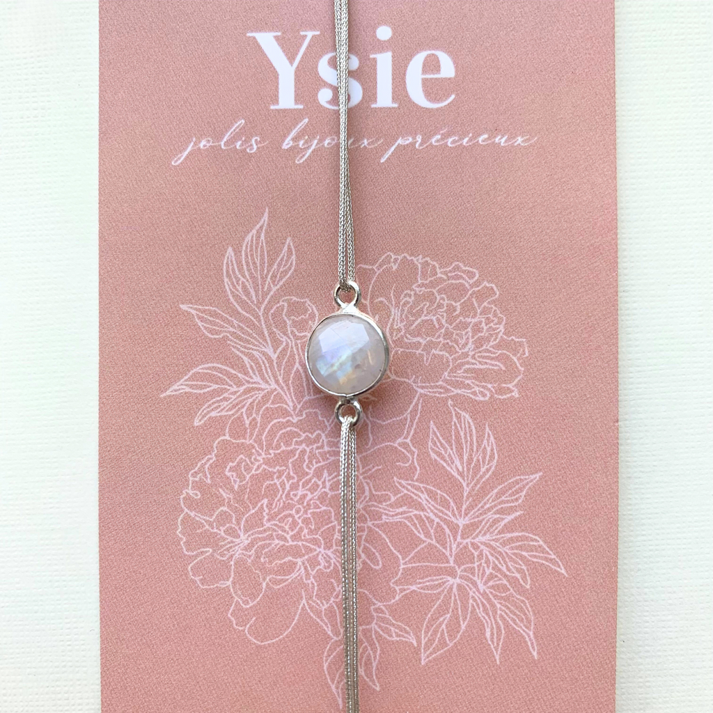 Bracelet talisman en pierre naturelle & argent massif