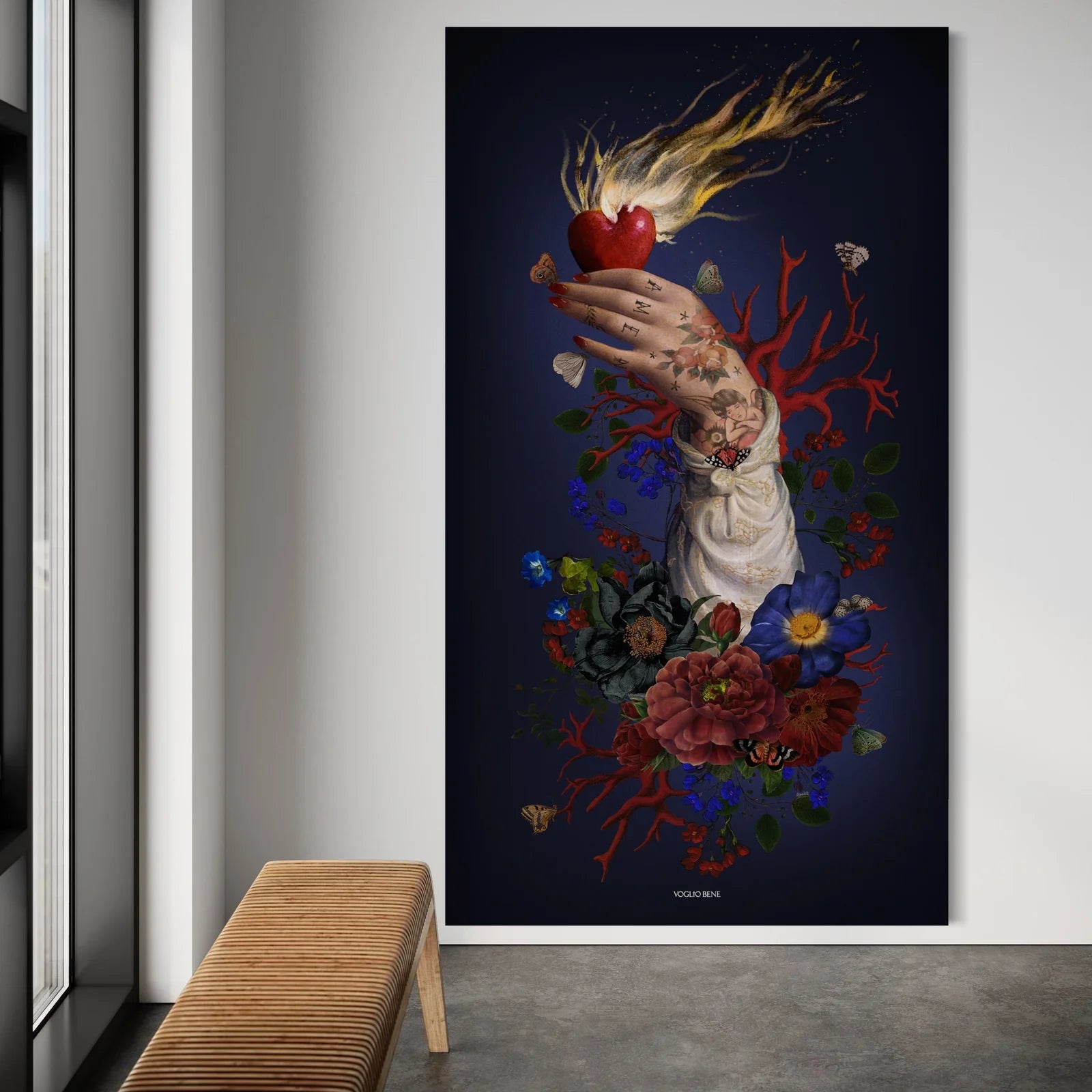 Tenture murale en velours Voglio Bene | Amen (2 tailles)