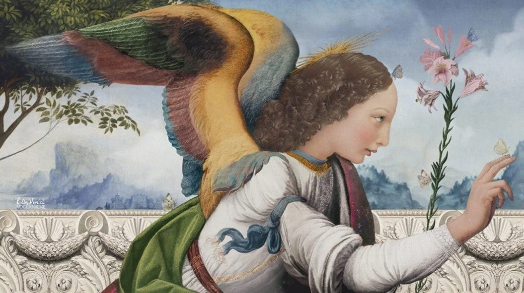 Tenture murale en velours Voglio Bene | Arcangelo (2 tailles)