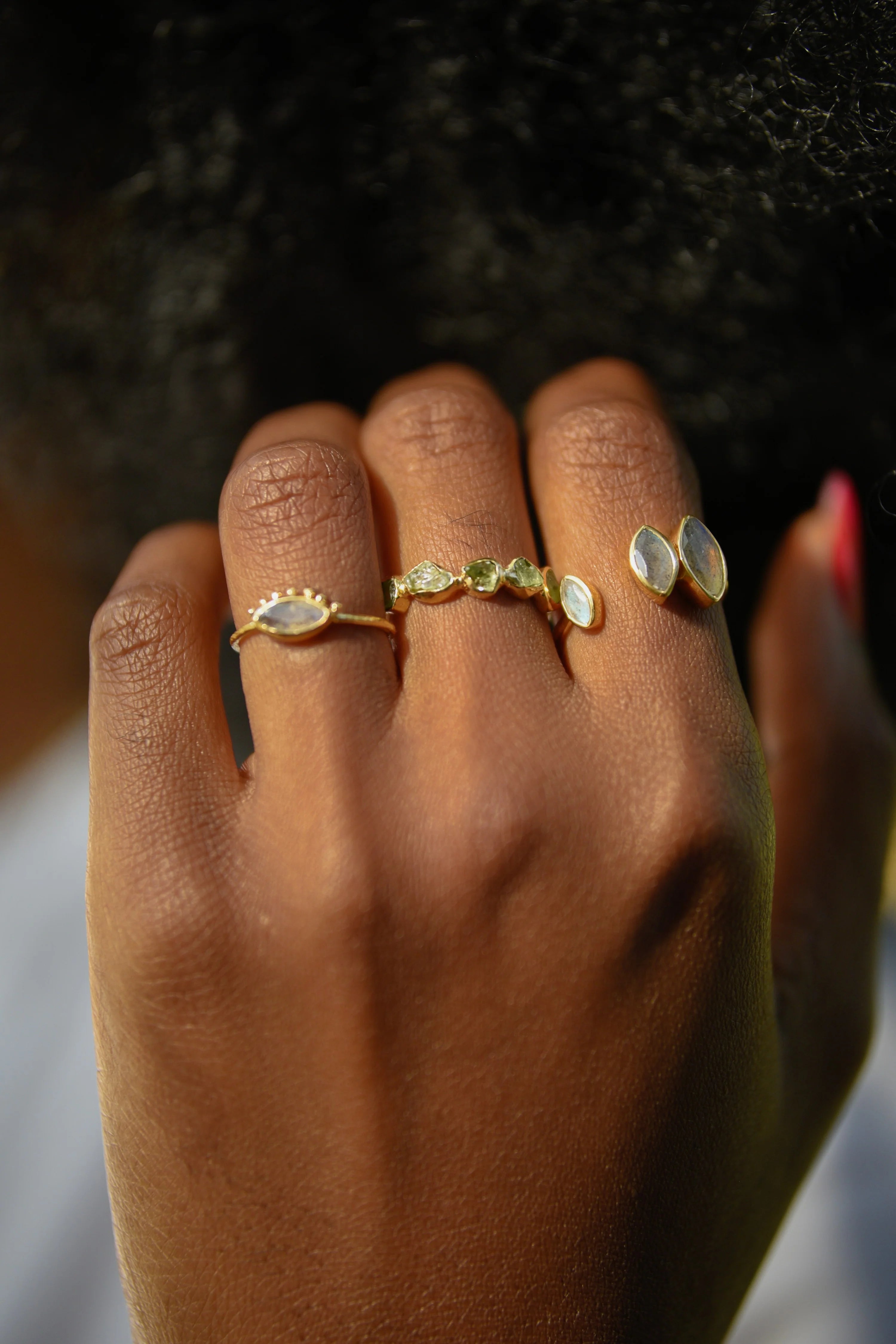Bague DINA – Labradorite, protection & intuition