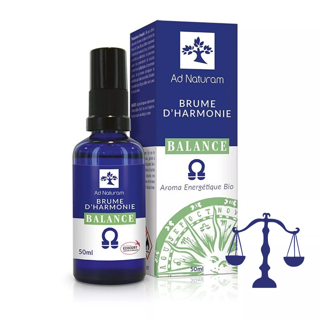 Brume d'harmonie BALANCE – Huiles essentielles bio, équilibre & clarté