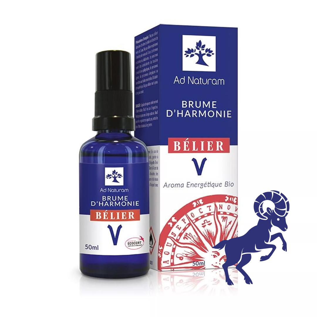 Brume d'harmonie BÉLIER – Huiles essentielles bio, énergie & audace