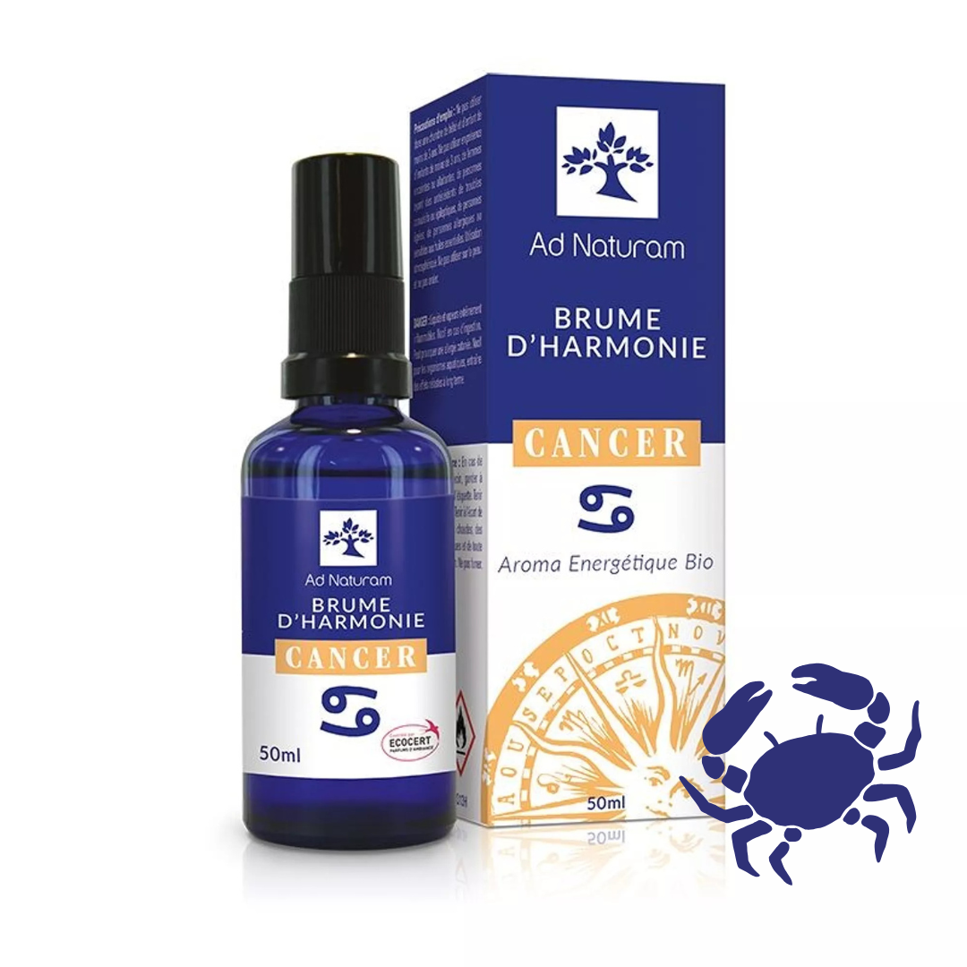 Brume d'harmonie CANCER – Huiles essentielles bio, sérénité & force