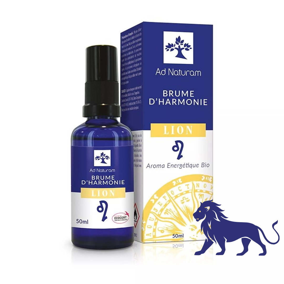 Brume d'harmonie LION  – Huiles essentielles bio, courage & audace