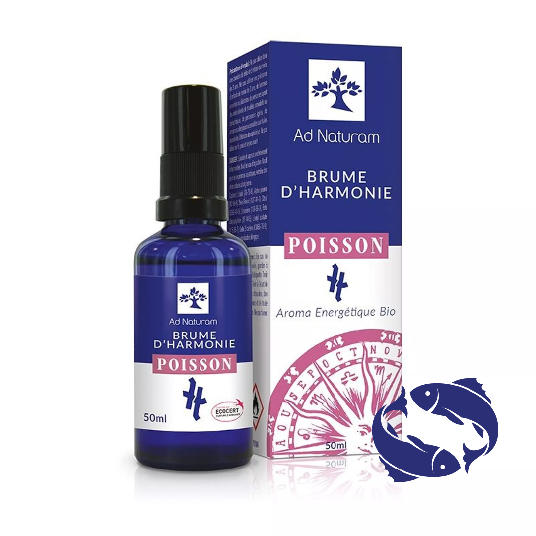 Brume d'harmonie POISSON – Huiles essentielles bio, stabilité & clarté