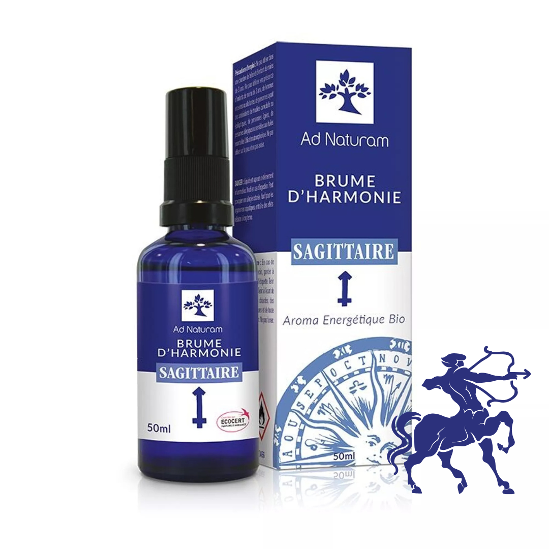 Brume d'harmonie SAGITTAIRE – Huiles essentielles bio, joie & enthousiasme