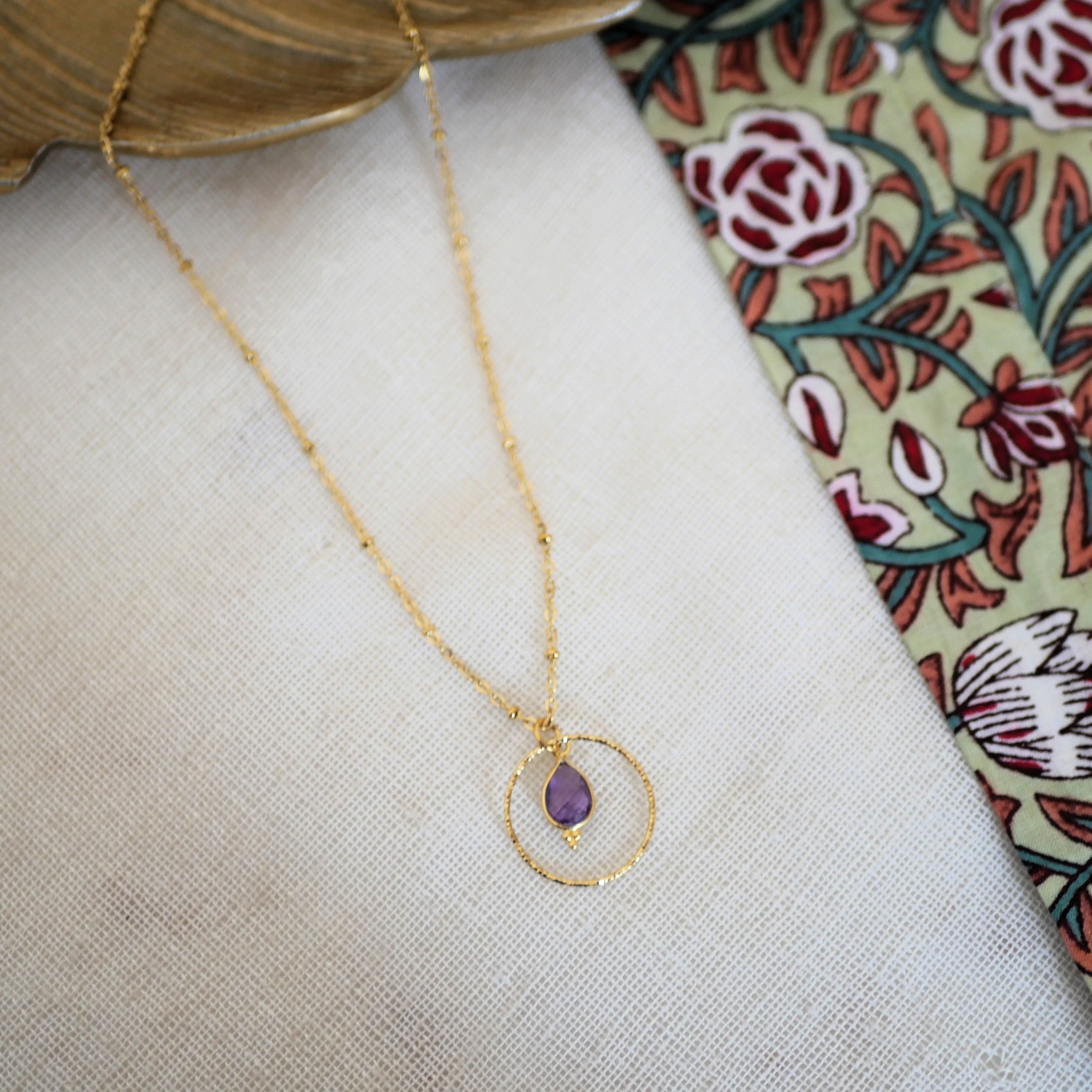 Collier CLÉMENTINE – Améthyste, sagesse & équilibre