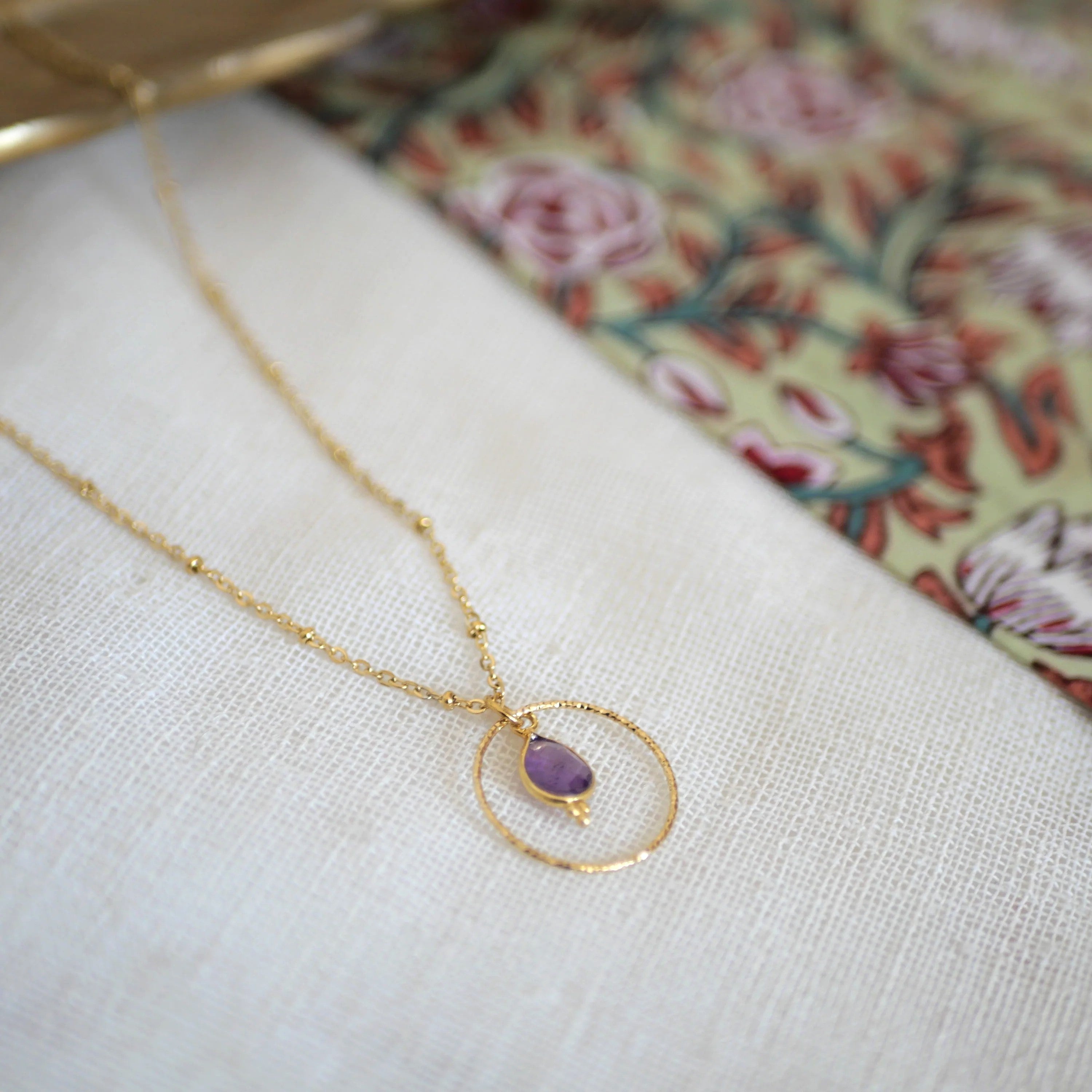Collier CLÉMENTINE – Améthyste, sagesse & équilibre