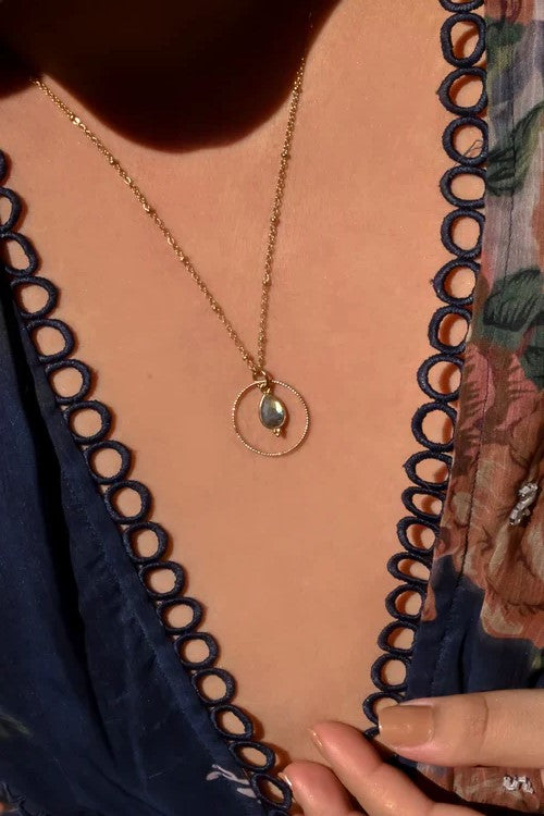 Collier CLÉMENTINE – Labradorite, protection & équilibre