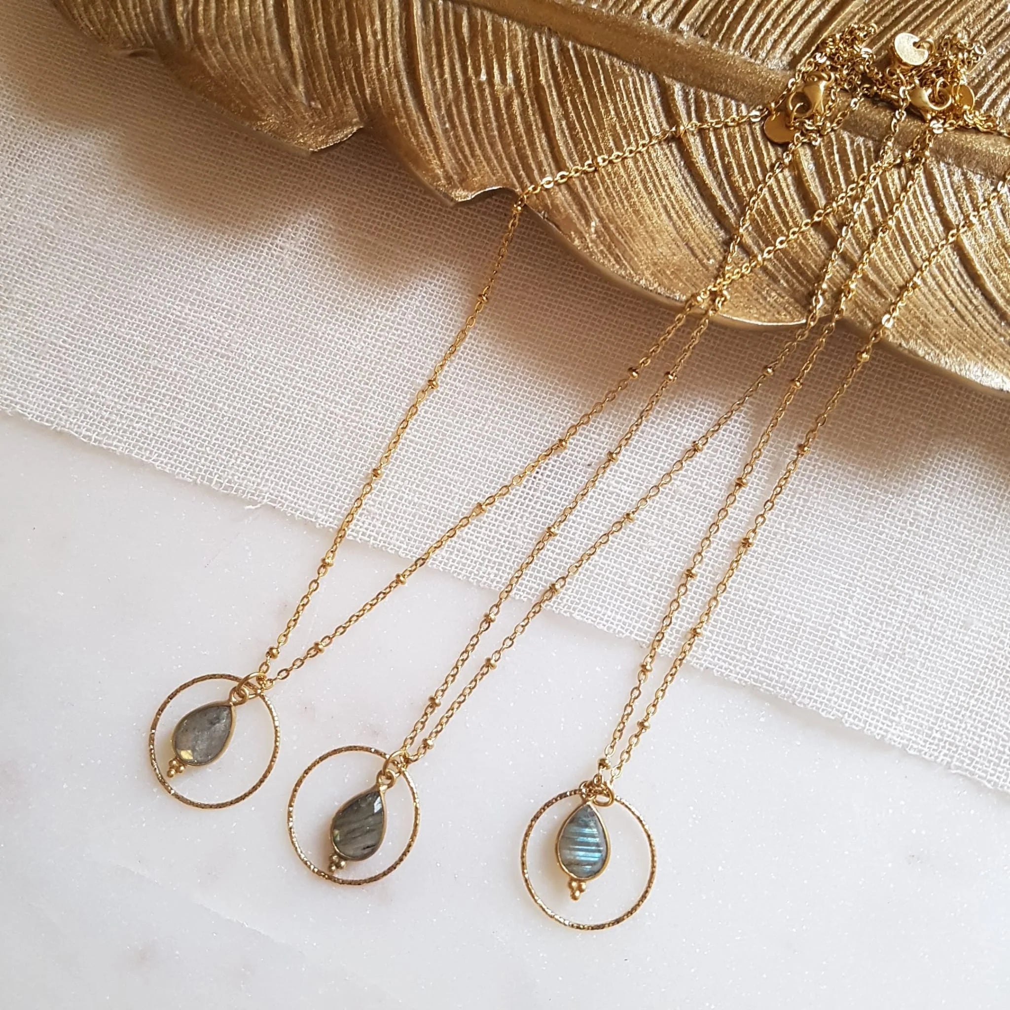 Collier CLÉMENTINE – Labradorite, protection & équilibre