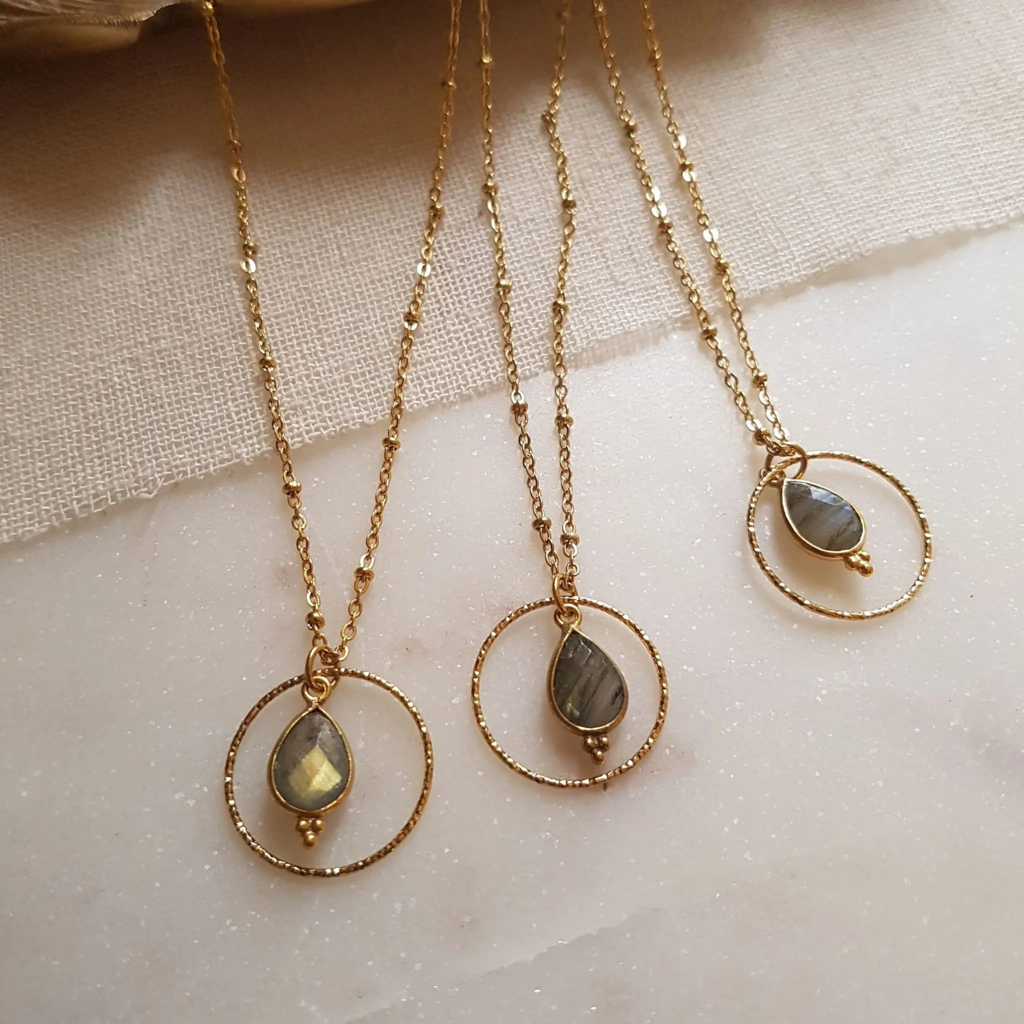 Collier CLÉMENTINE – Labradorite, protection & équilibre