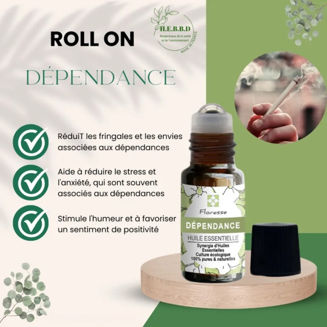 Roll-on DÉPENDANCE TABAC - Mélange d'huiles essentielles