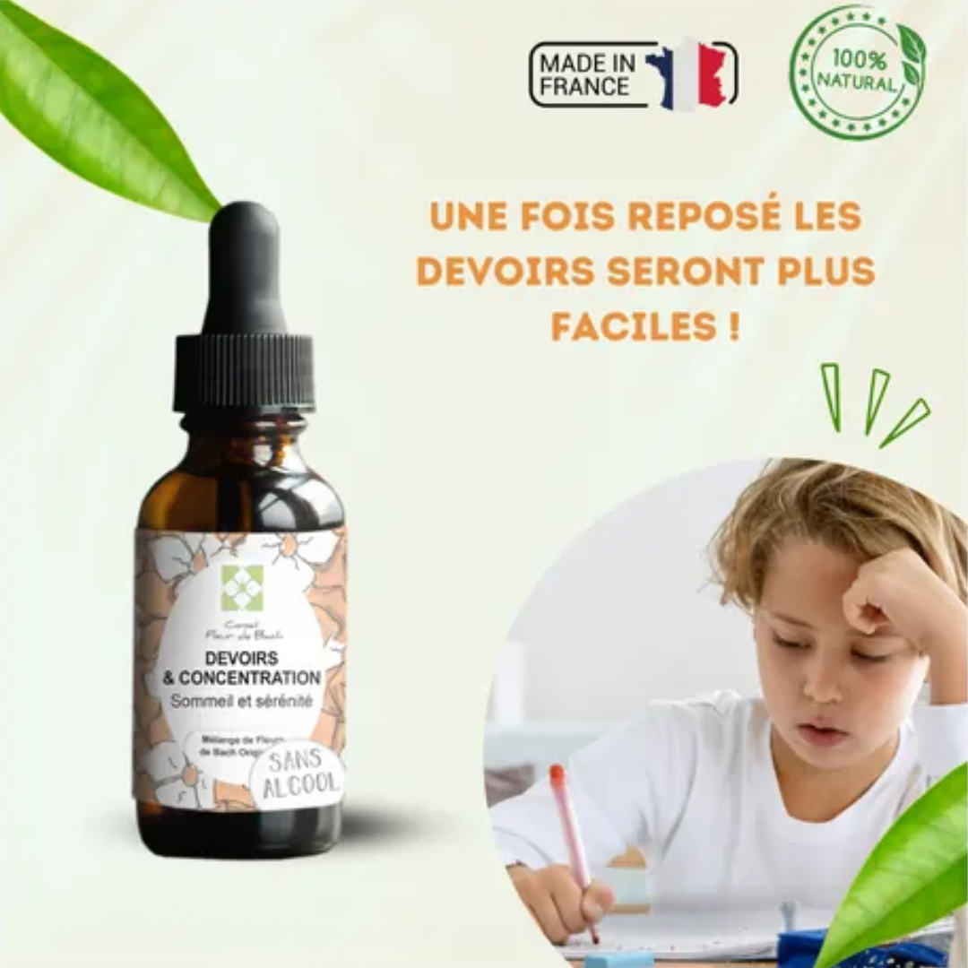 Fleurs de Bach ENFANTS & DEVOIRS 📚 Se concentrer sereinement