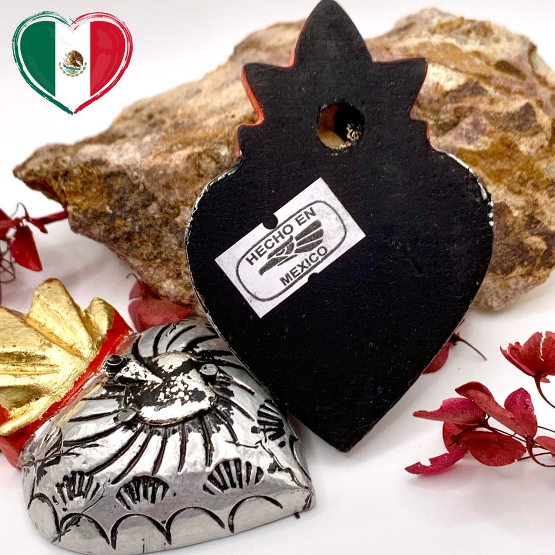 Authentique Ex-Voto mexicain en bois & métal ~ Pièce artisanale unique