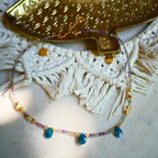 Collier KARUNA – Fluorite, Apatite & Pierre de lune, compassion & clarté