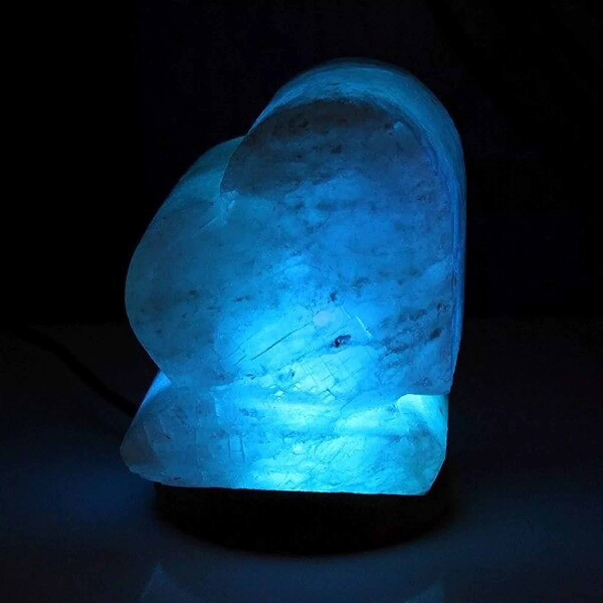 Lampe de sel de l’Himalaya – CŒUR lumineux multicolore