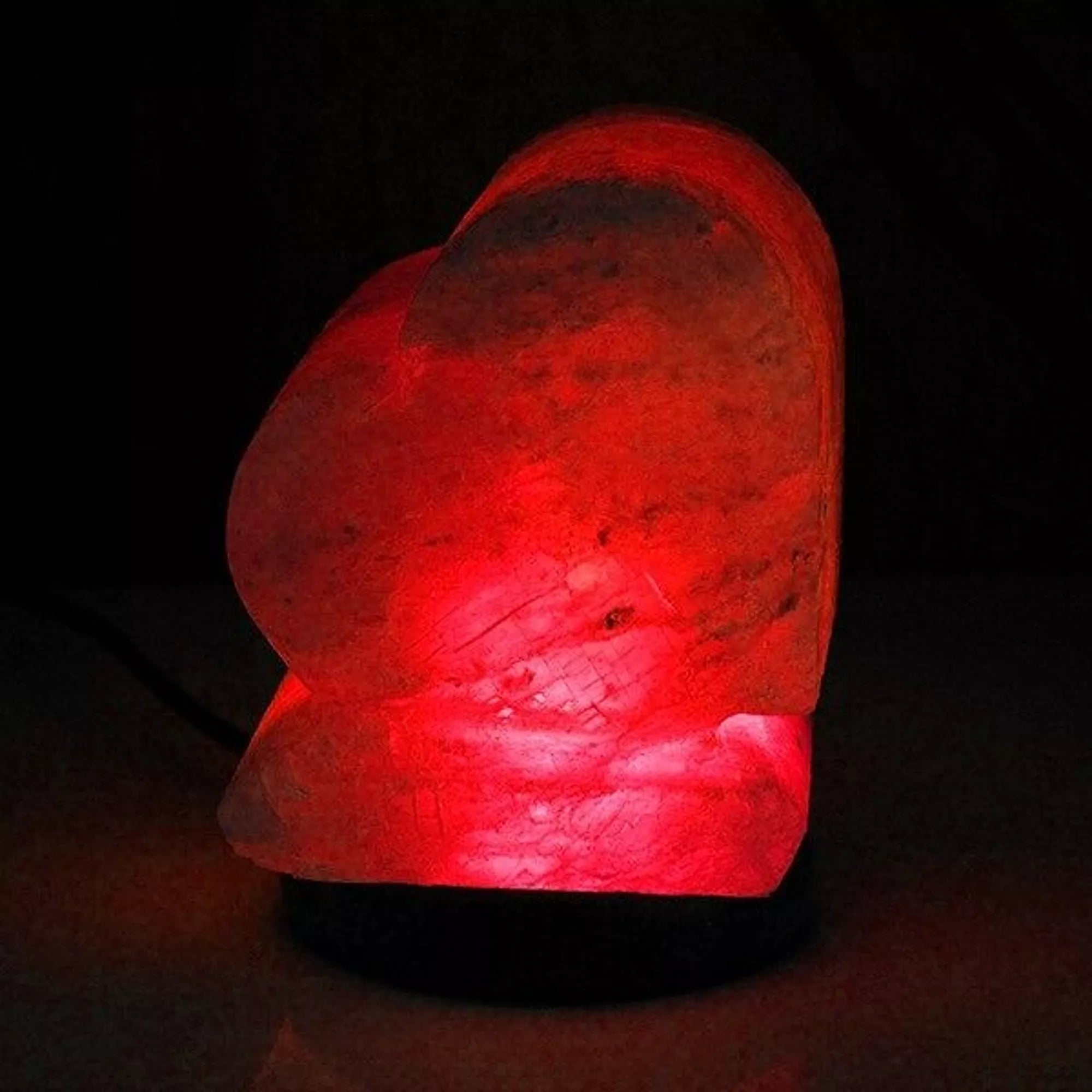 Lampe de sel de l’Himalaya – CŒUR lumineux multicolore