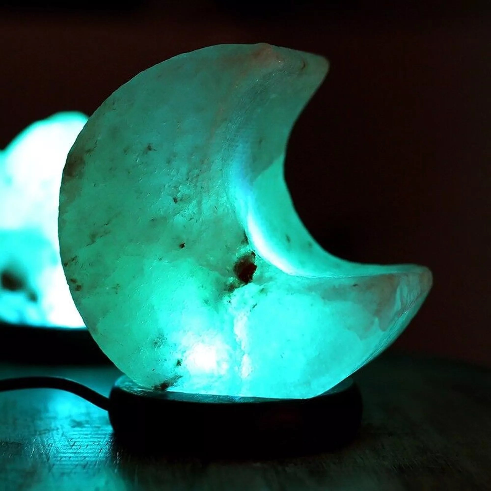 Lampe de sel de l’Himalaya – LUNE lumineuse multicolore
