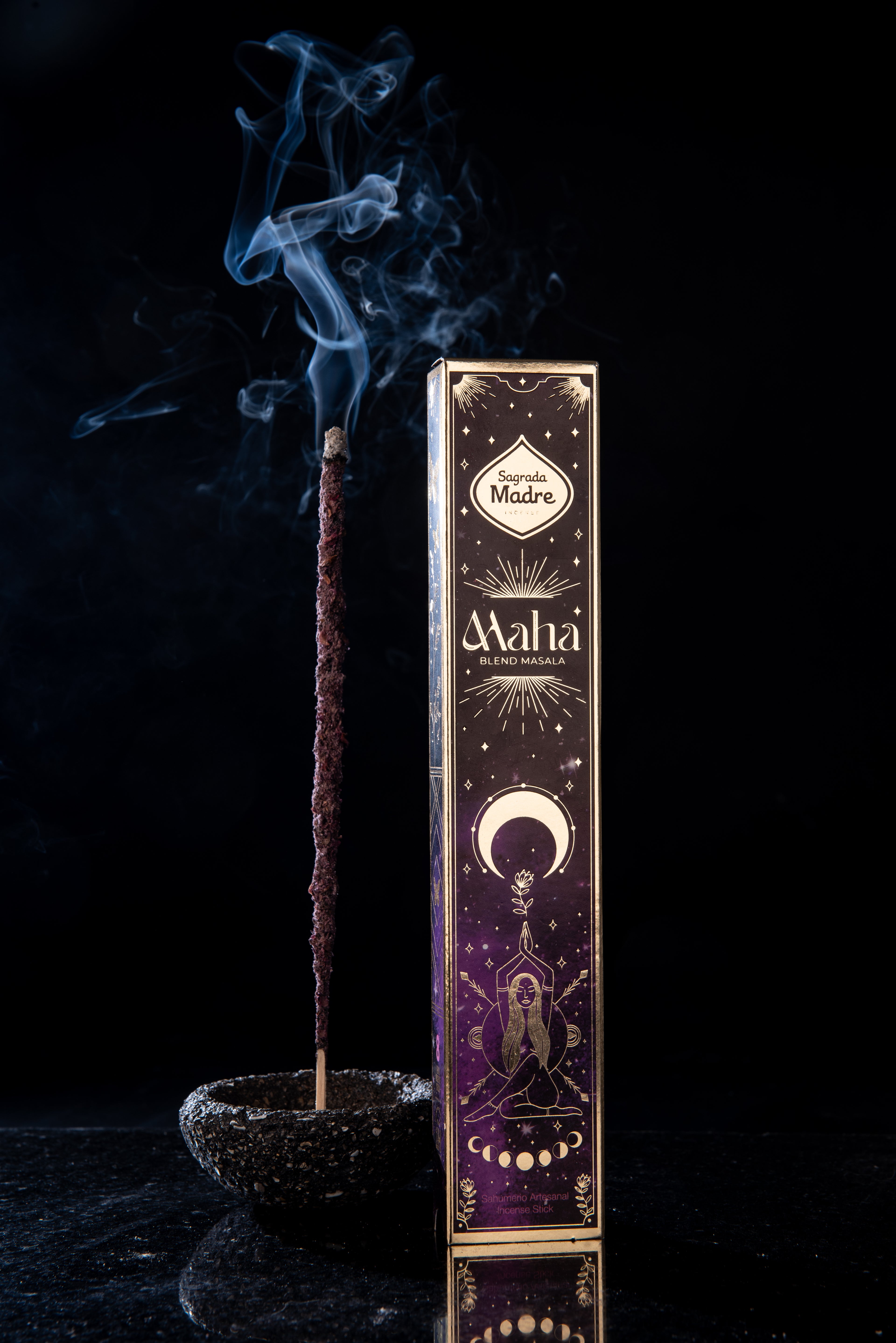 Encens MAHA – La Puissance Sacrée – Miel de Canne, Gardénia, Lys, Ambre & Musc