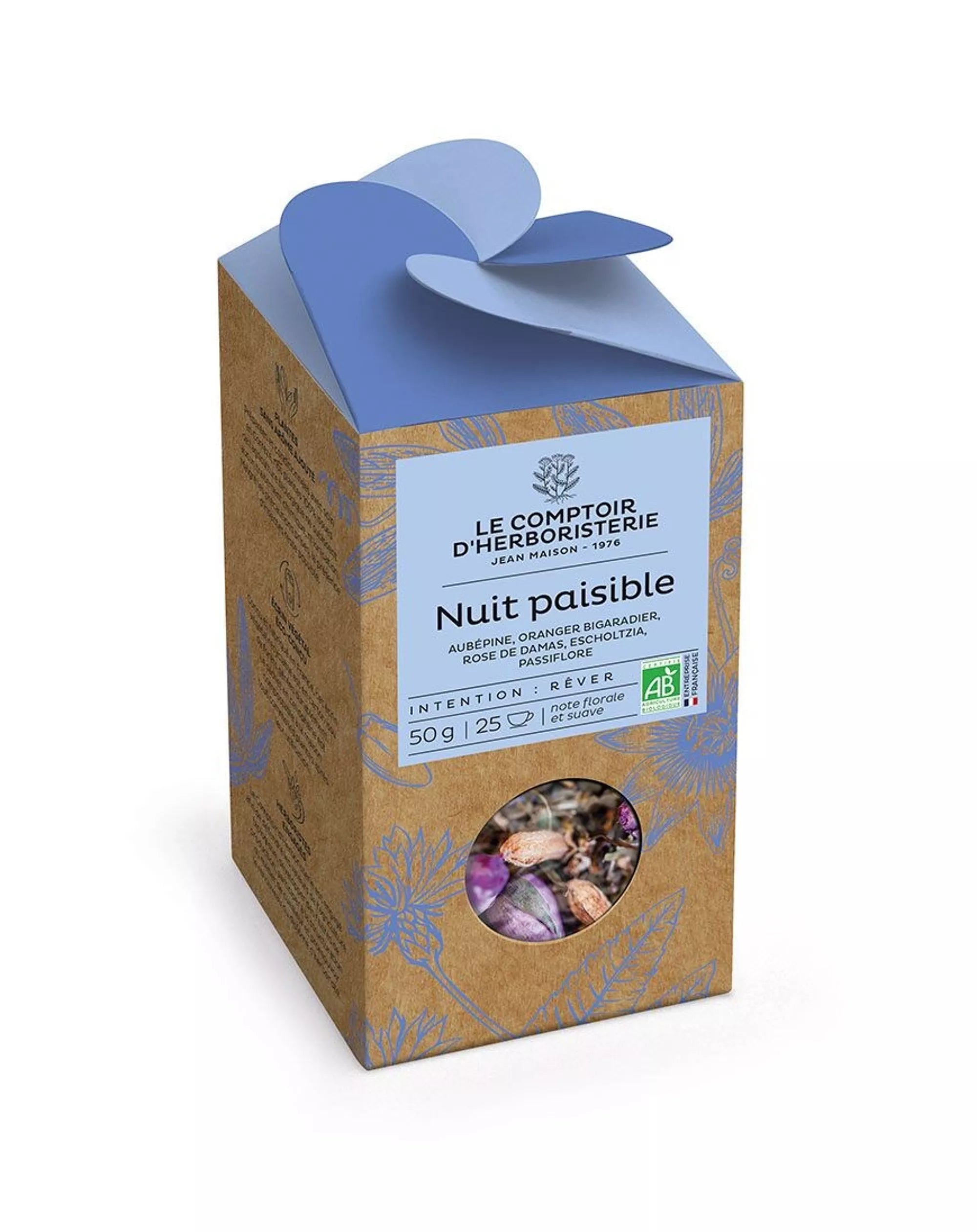 Tisane bio NUIT PAISIBLE 50g - Sommeil & Relaxation