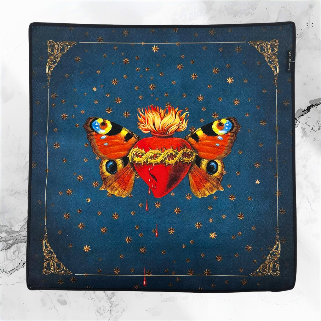 Ensemble Tapis & Pochette – Papillon Sacré