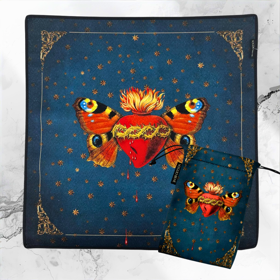 Ensemble Tapis & Pochette – Papillon Sacré