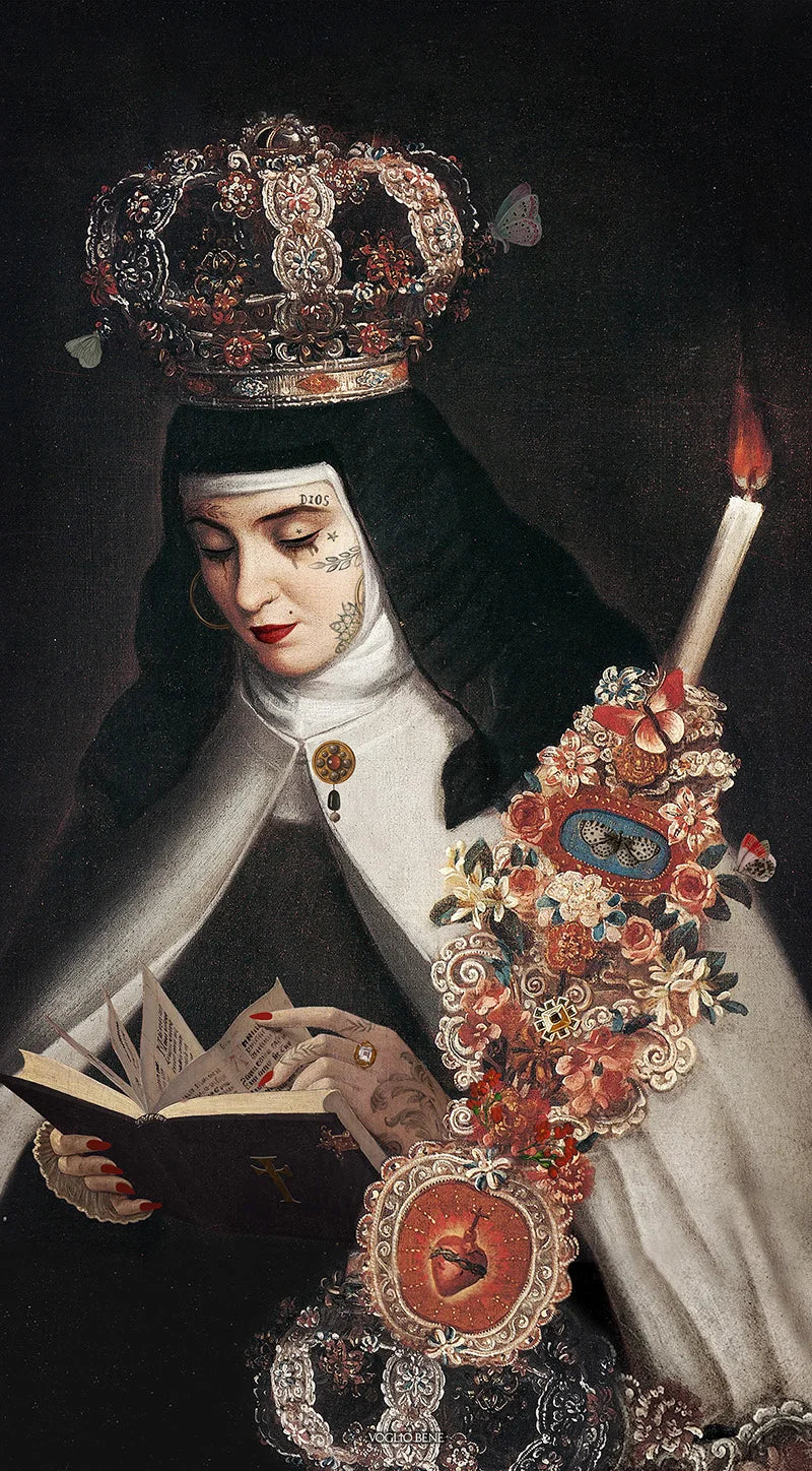 Tenture murale en velours Voglio Bene | Prayer (70 x 137 cm)