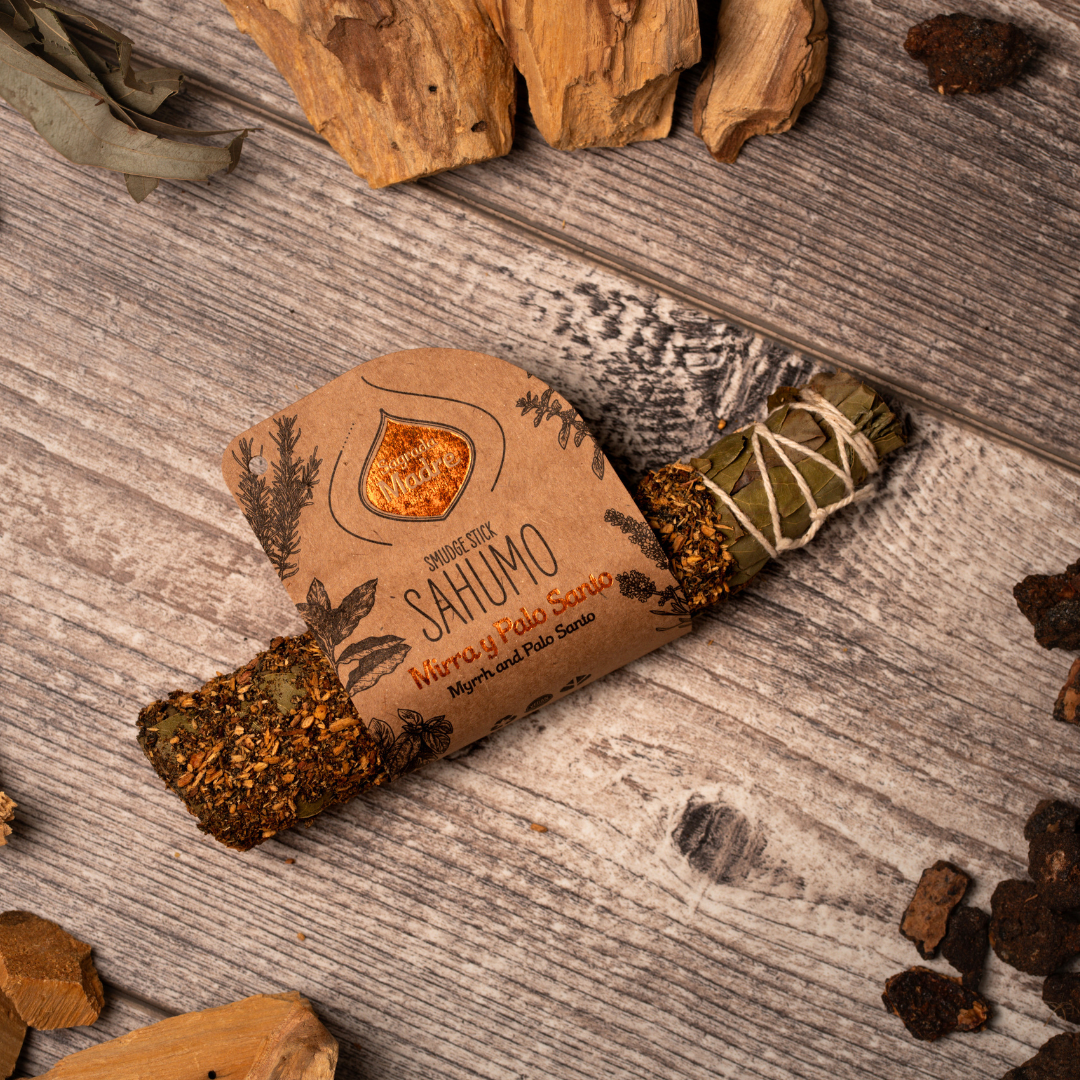 Grand bâton de fumigation (Sahumo) Myrrhe & Palo Santo | Purification, protection & harmonie