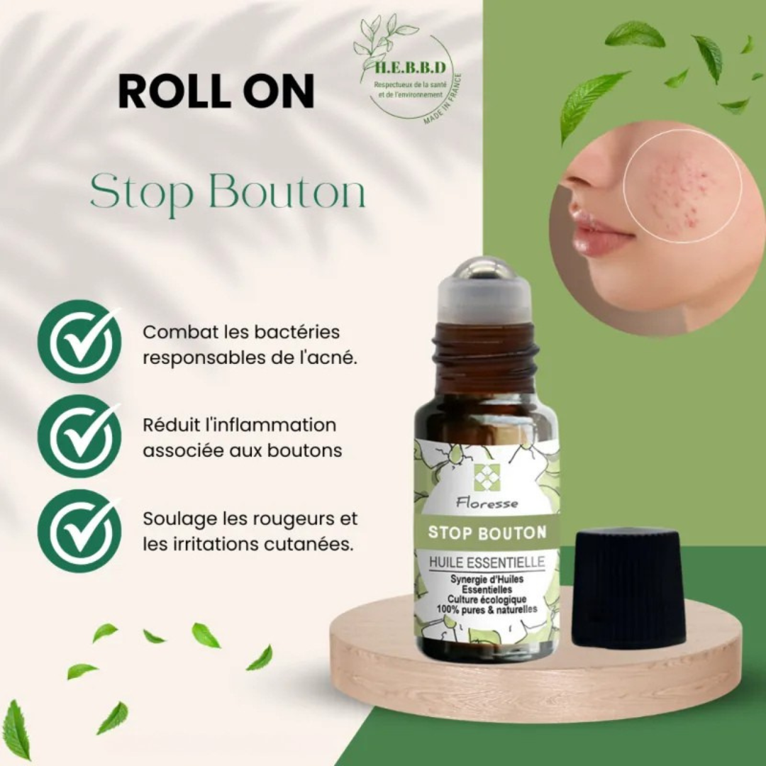 Roll-on STOP BOUTONS – Mélange d’Huiles Essentielles