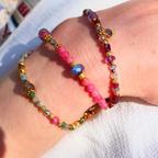 Bracelet SUKOON – Rhodonite, Agate indienne & Labradorite, équilibre & protection