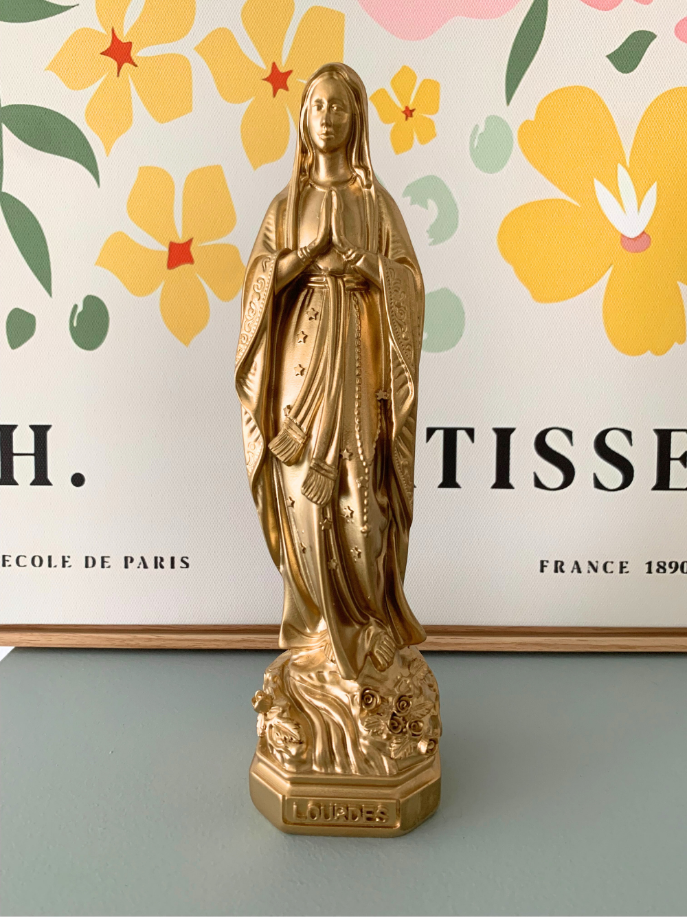 Statuette Vierge Marie dorée| Bonté