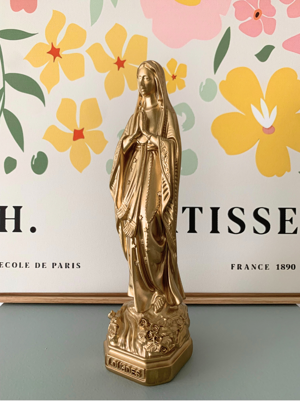 Statuette Vierge Marie dorée| Bonté
