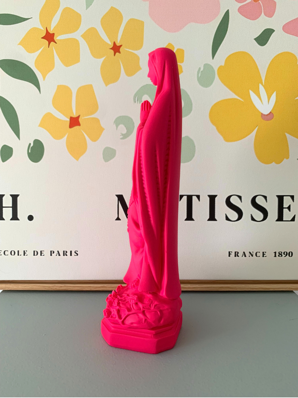 Statuette Vierge Marie fuchsia | Joie