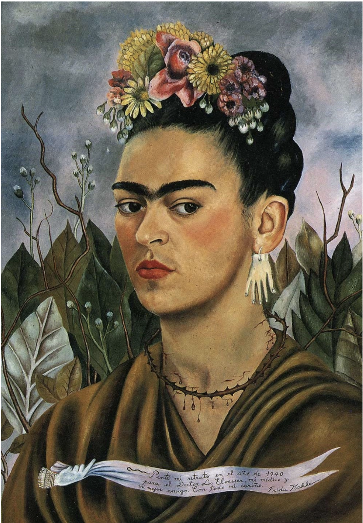 Milagro FRIDA KAHLO colombes et miroir, décoration murale en métal