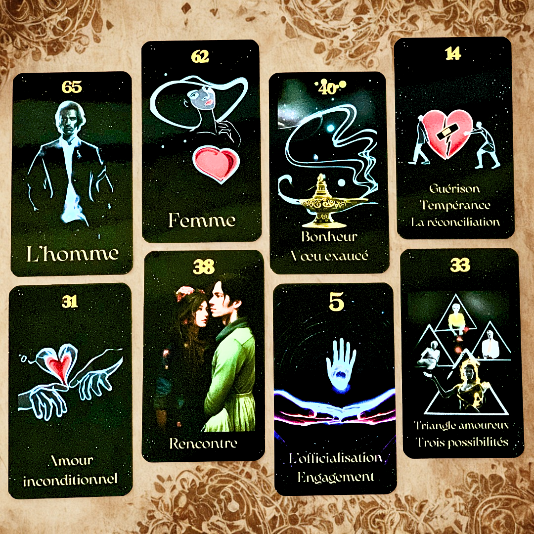 Boîte Rangement Cartes Tarot Oracle - Étui Cuir Synthétique Lune Phases Noir Violet - Organiseur 8,2x4,5 Cm