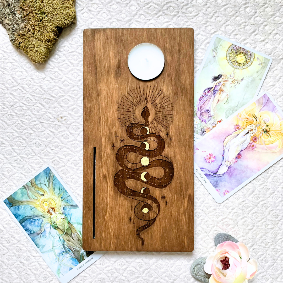 Plateau de tirage Oracle & Tarot  Alchimie – 1 carte