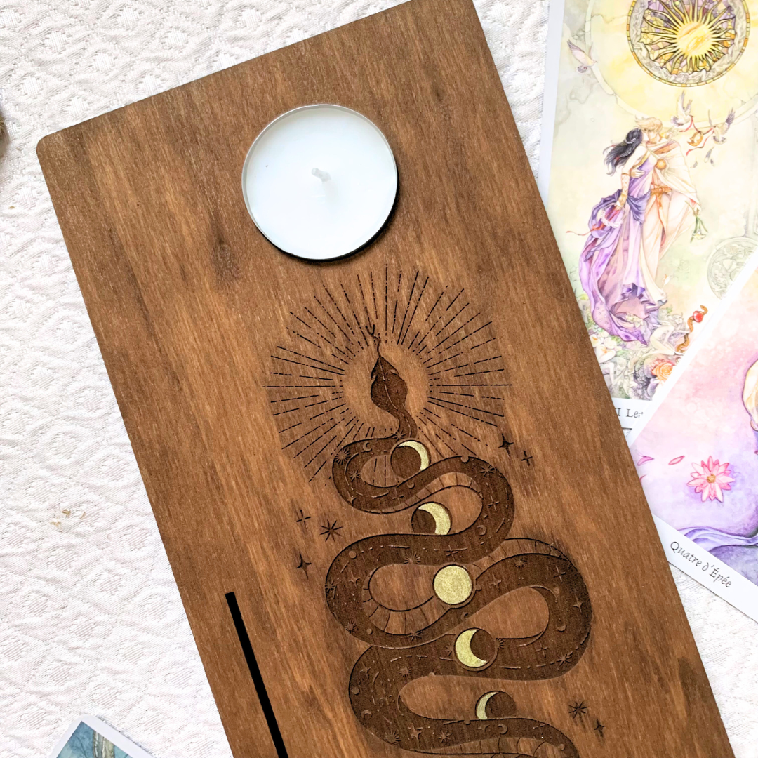 Plateau de tirage Oracle & Tarot  Alchimie – 1 carte