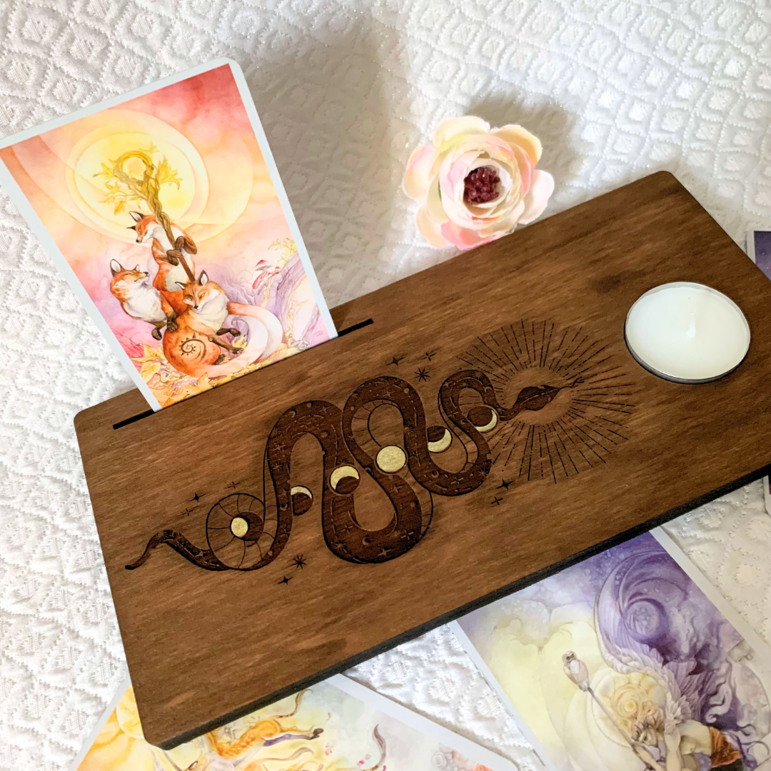 Plateau de tirage Oracle & Tarot  Alchimie – 1 carte