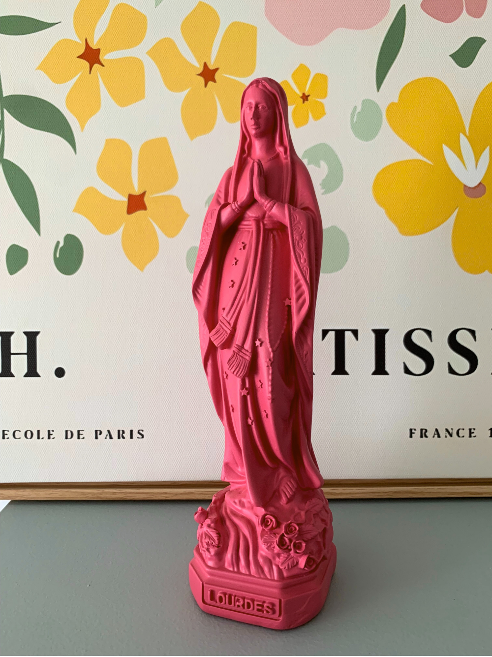 Statuette Vierge Marie rose | Amour