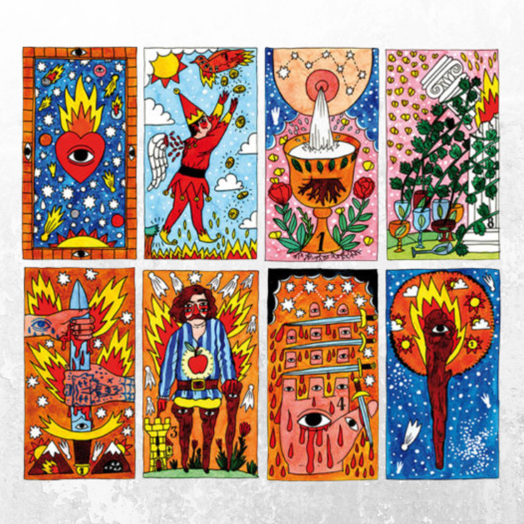 TAROT DEL FUEGO – Ricardo Cavolo, 78 cartes flamboyantes & atypiques